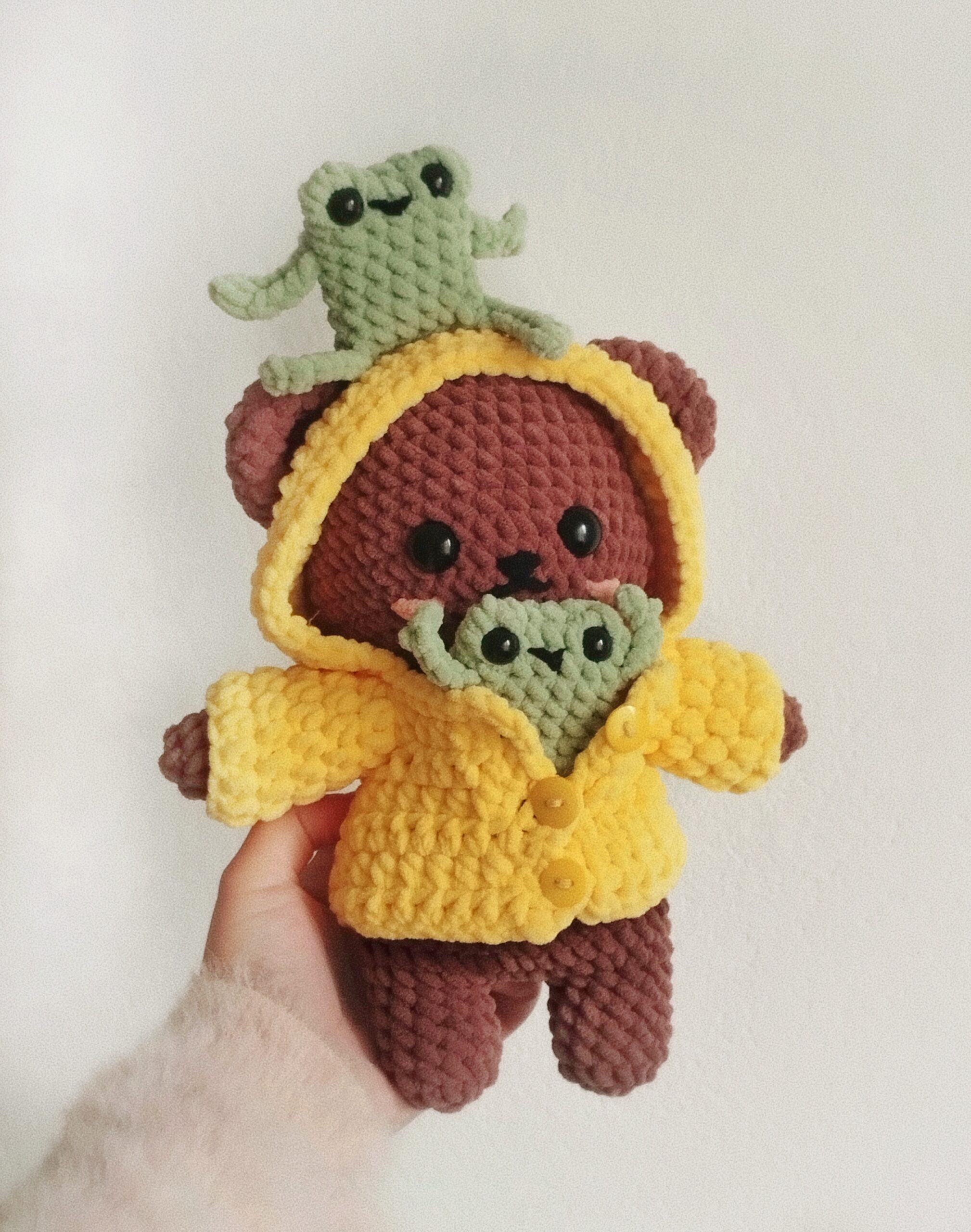 Bear in a Raincoat Amigurumi Pattern 🐻☔| 🇧🇷 PT-BR | 🇺🇸 EN-US | Easy Crochet PDF Pattern - Imagem 2