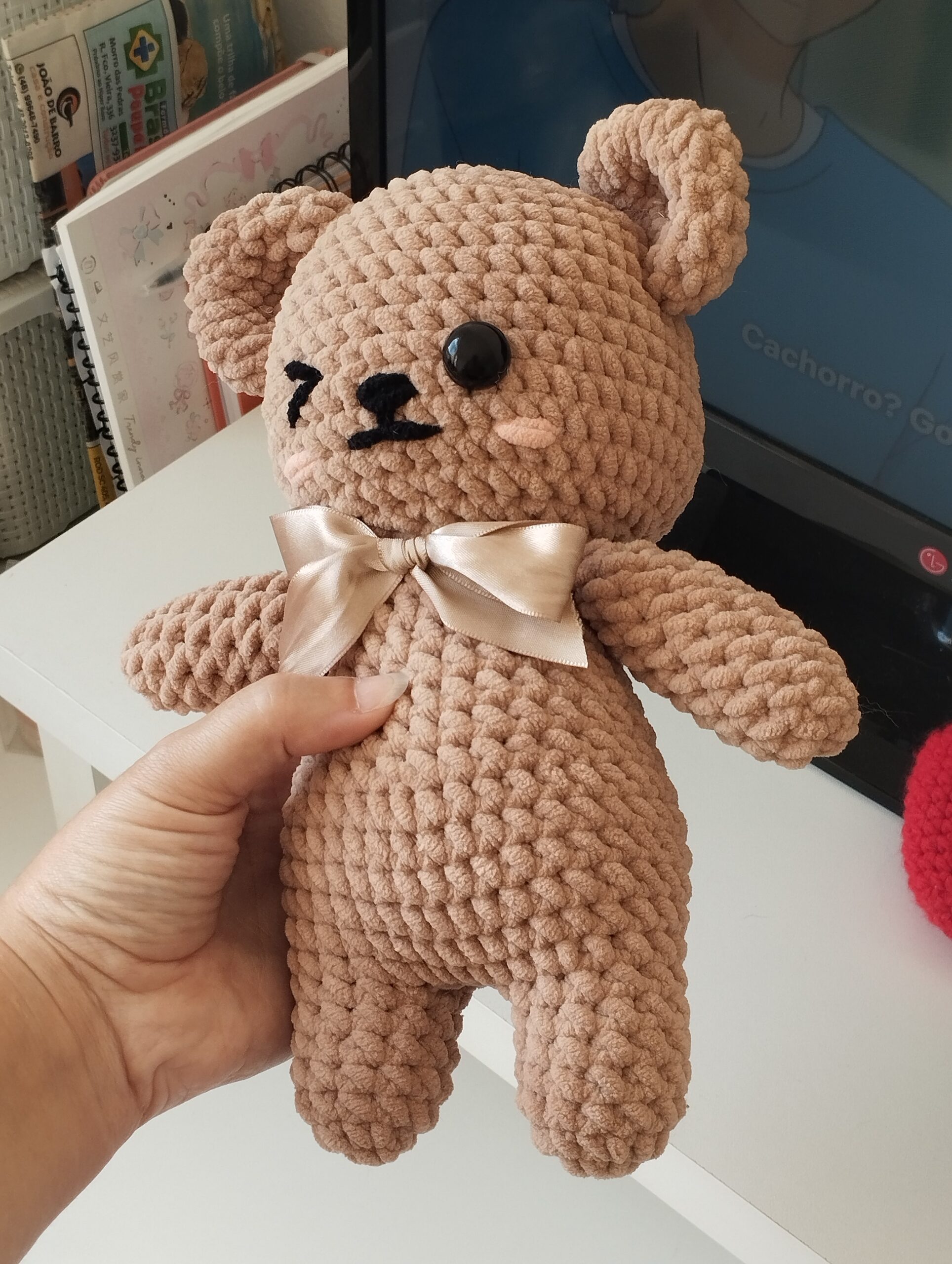 Cutie Bear Amigurumi Pattern | 🇧🇷 PT-BR | 🇺🇸 EN-US | Easy Crochet PDF Pattern - Imagem 6