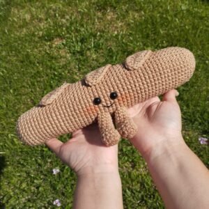Receita de Amigurumi de Pão Baguette 🥖😻 | 🇧🇷 PT-BR | Receita de Crochê Fácil PDF